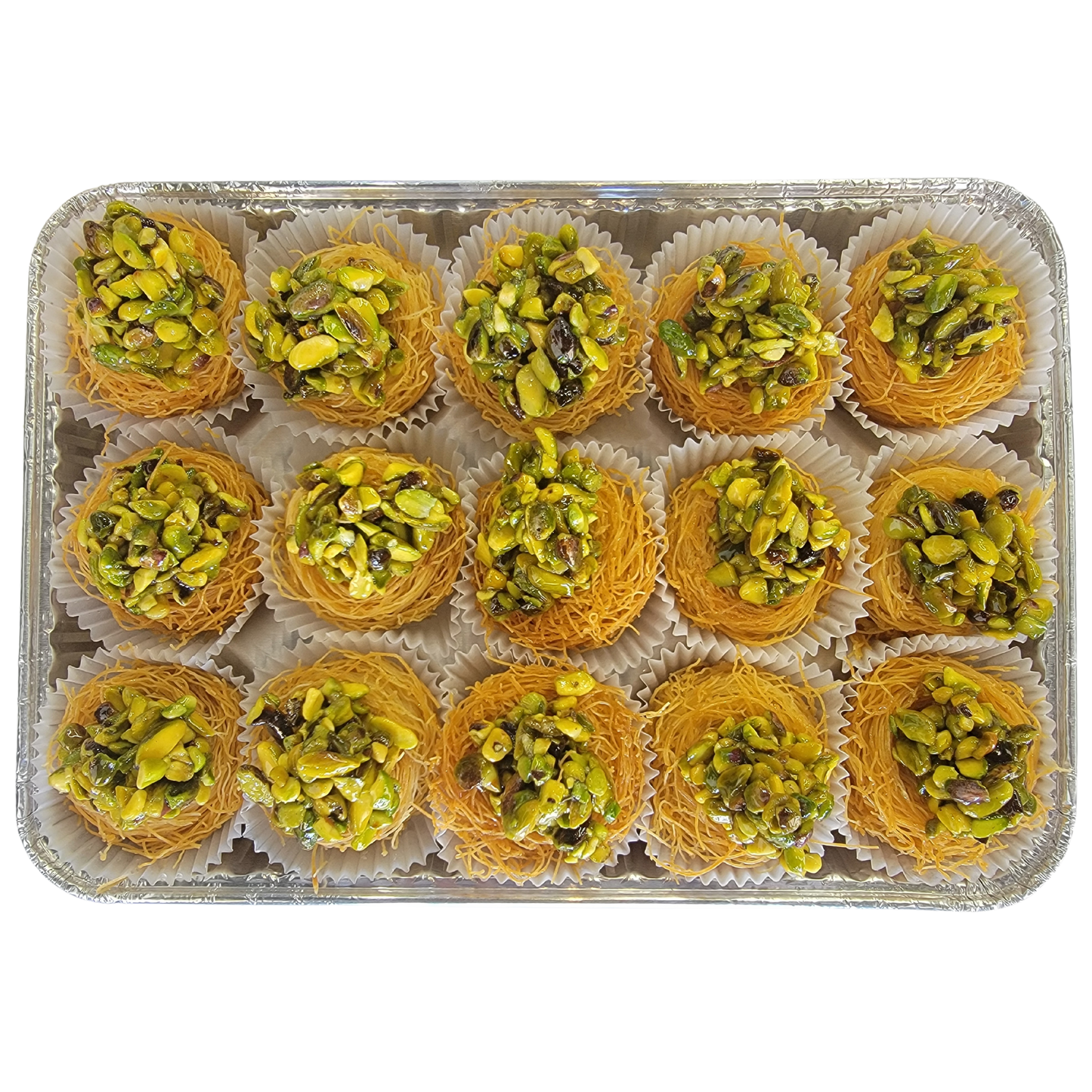 Jumbo Bird Nest Pistachio Baklava Small Tray